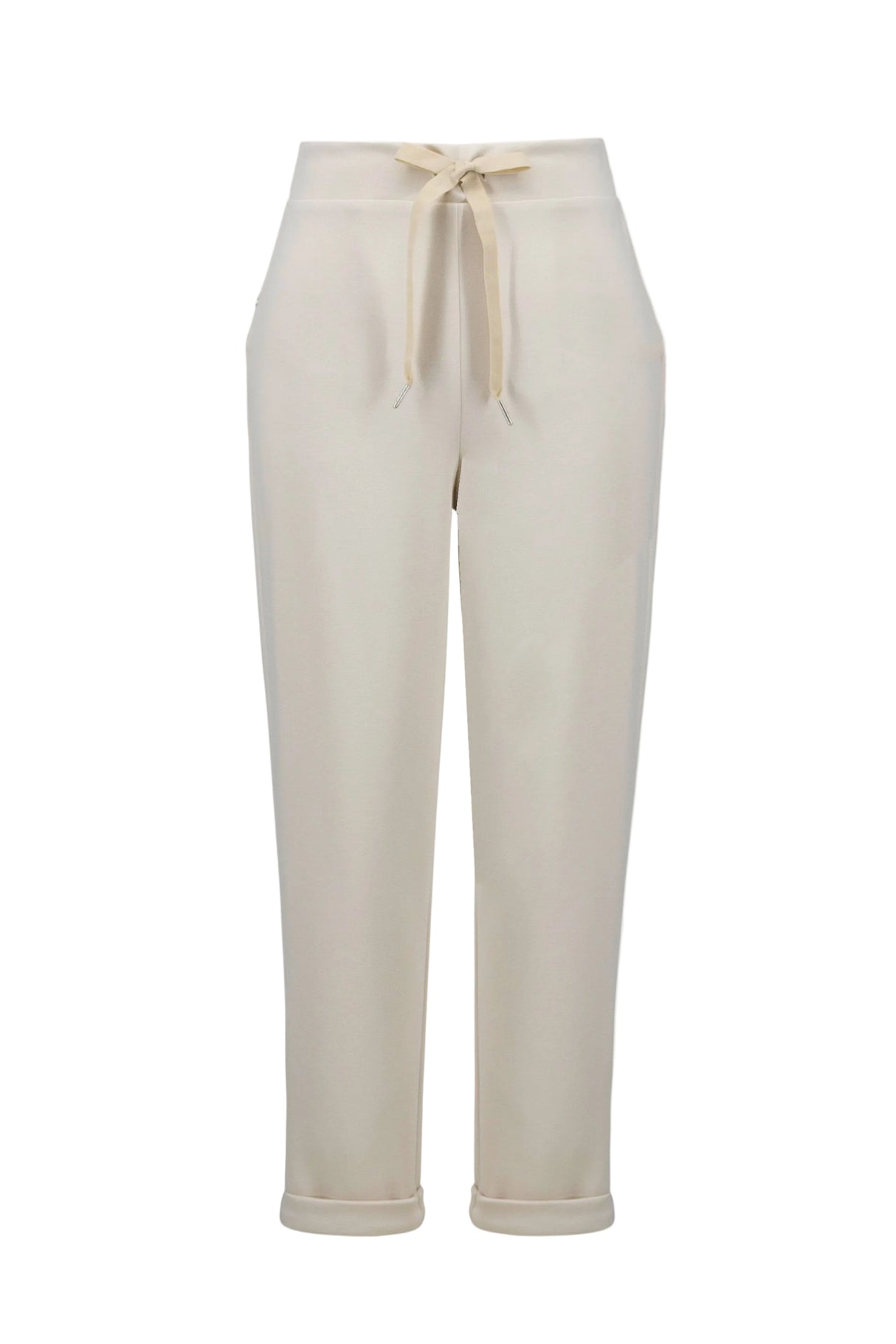 Scuba Jersey Pull-On Jogger Pants With Drawstring Waist - Moonstone