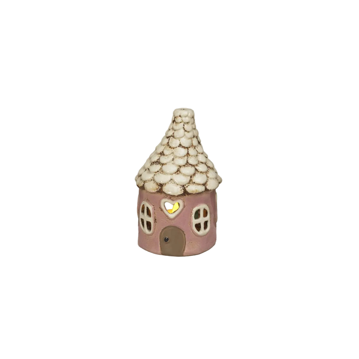 6.5"H Stoneware Gnome House Luminary