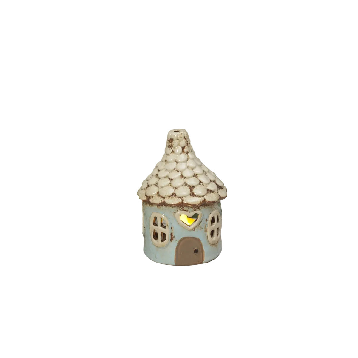 5.71"H Stoneware Gnome House Luminary