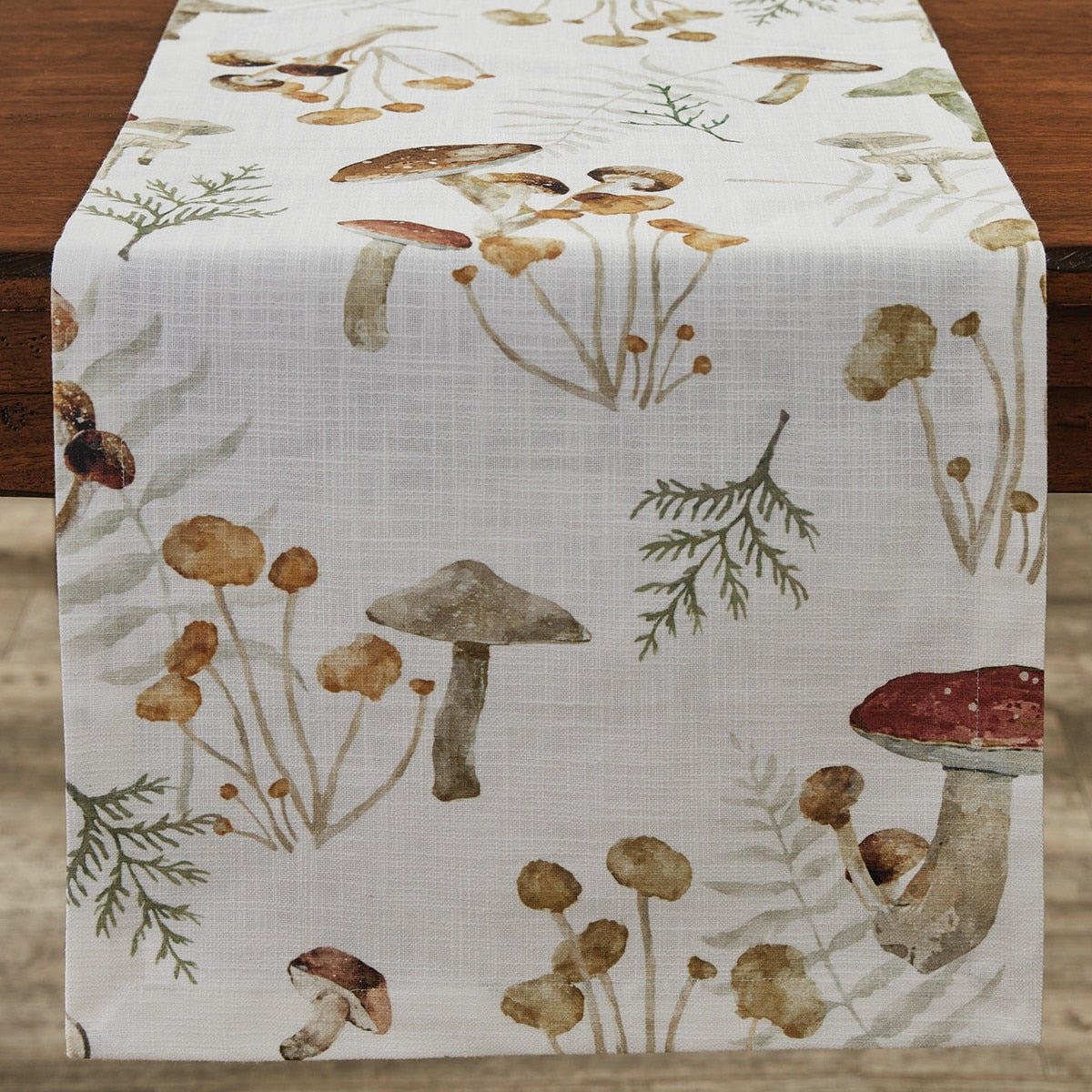 WILD MUSHROOMS TABLE RUNNER - 15X72