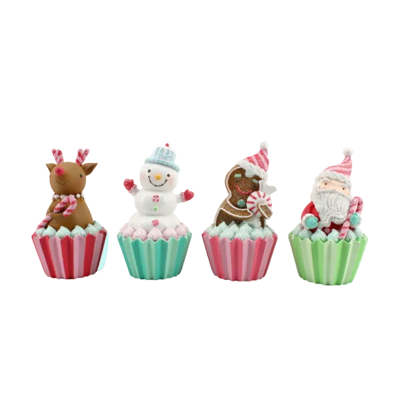 Character in Cupcake - 4 Assorted