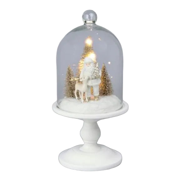 12" LED Santa in Cloche