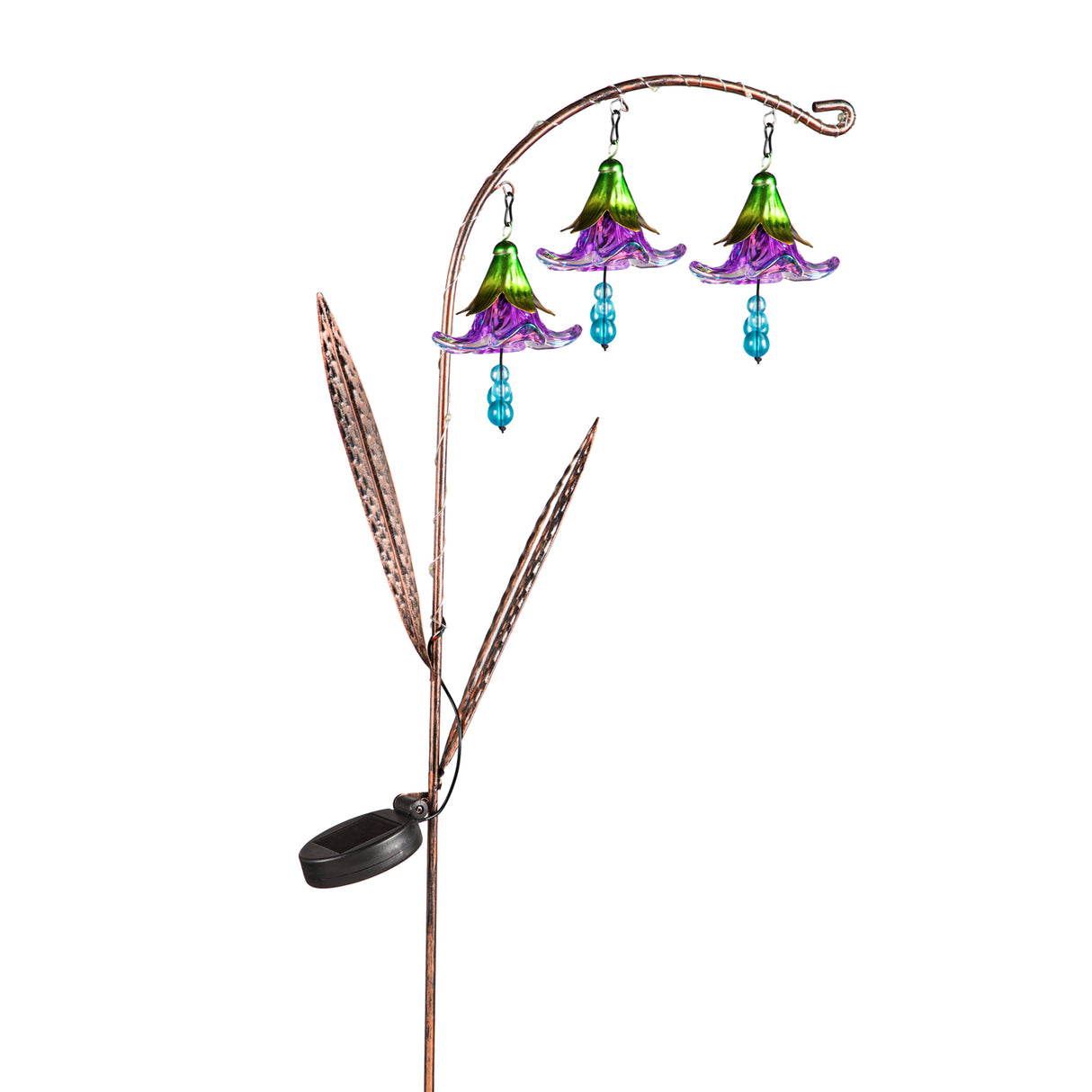 42"H Twinkling Light Solar Garden Stake - Flowers