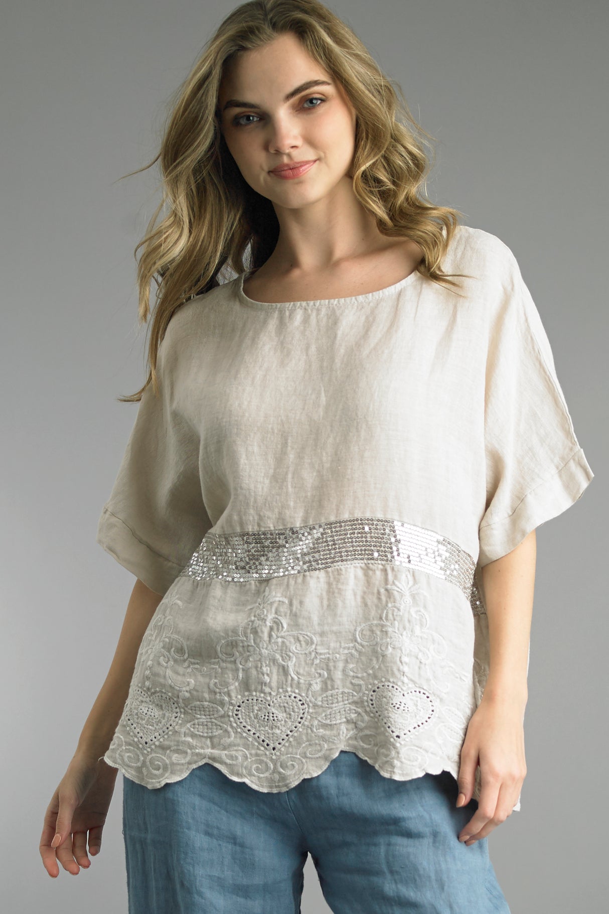 SEQUIN WAIST TOP