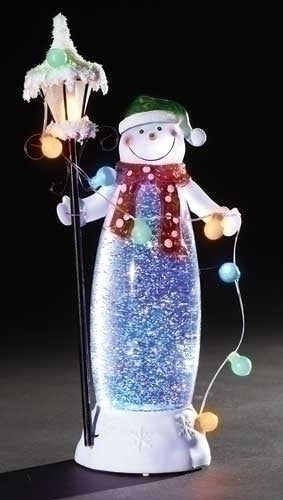 #19 - 11.5"h LED Snowman + Lamppost -USB ADAPTOR