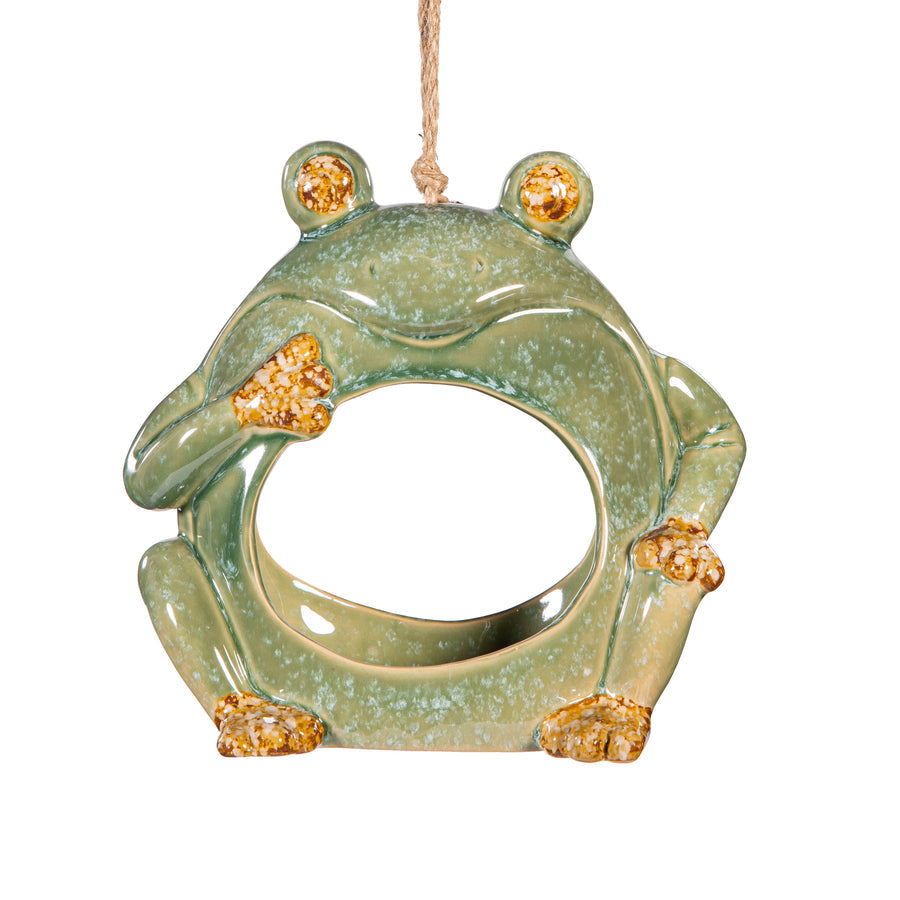 Pollinator Garden Bird Feeder - Ceramic Frog