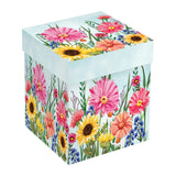 Floral Sculpted Ceramic Cup in Gift Box - 16 oz.