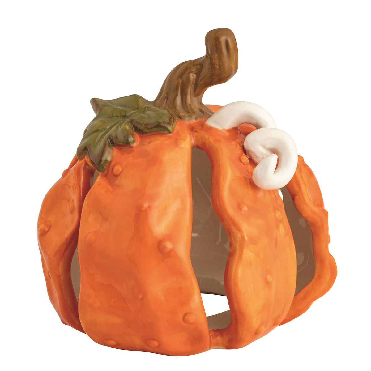 Small Stoneware Pumpkin Sitter