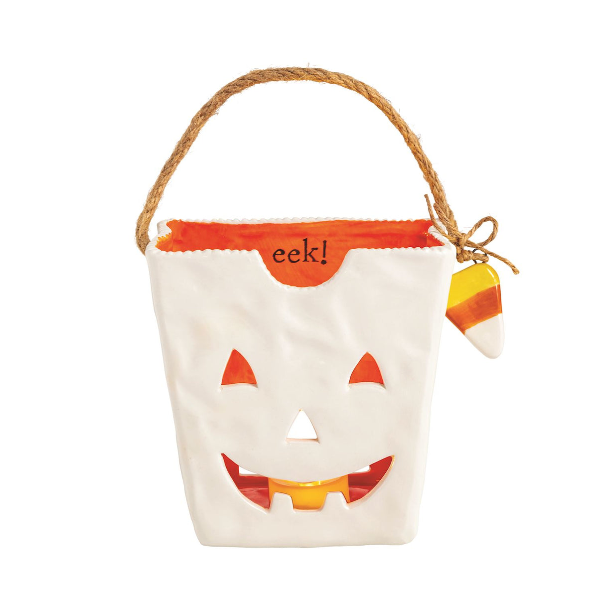 Med Ceramic Treat Bag Lantern