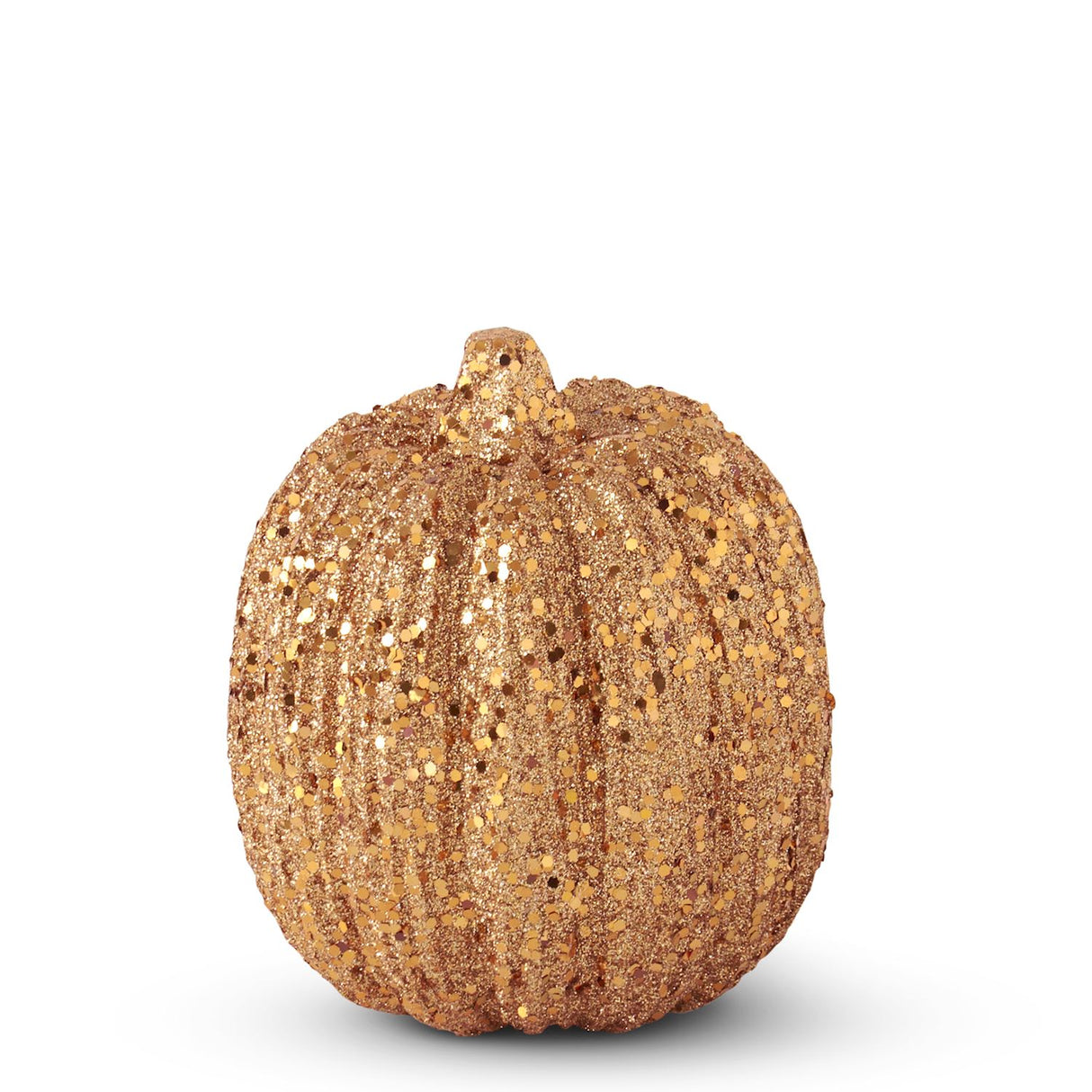 6" Orange Glitter & Sequin Pumpkin