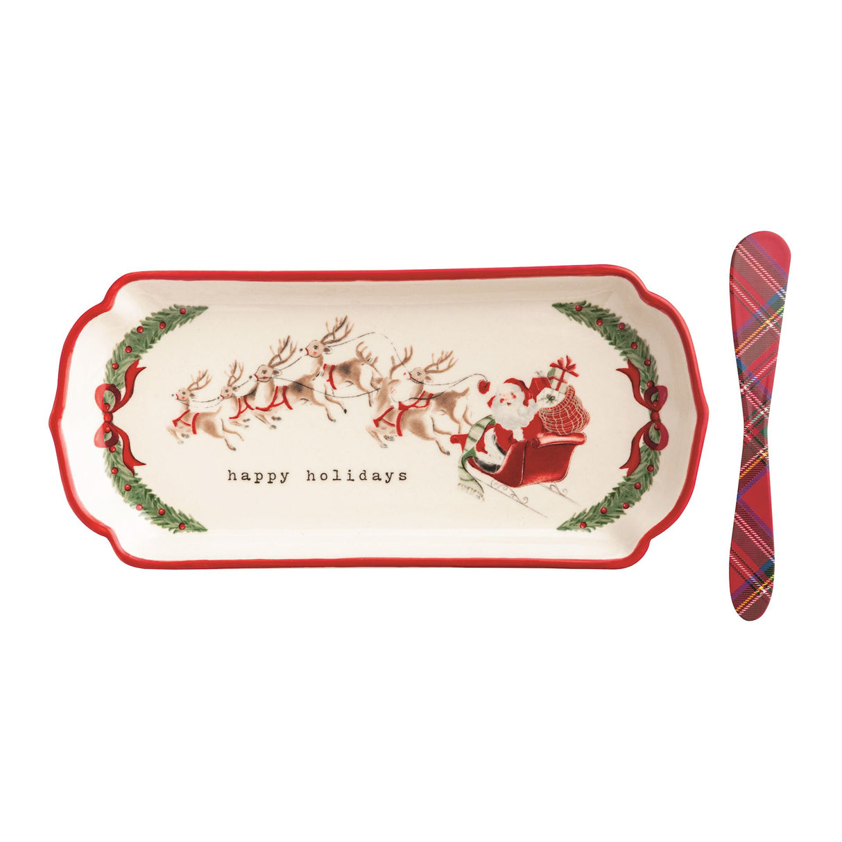 Happy Holidays Everything Tray Set