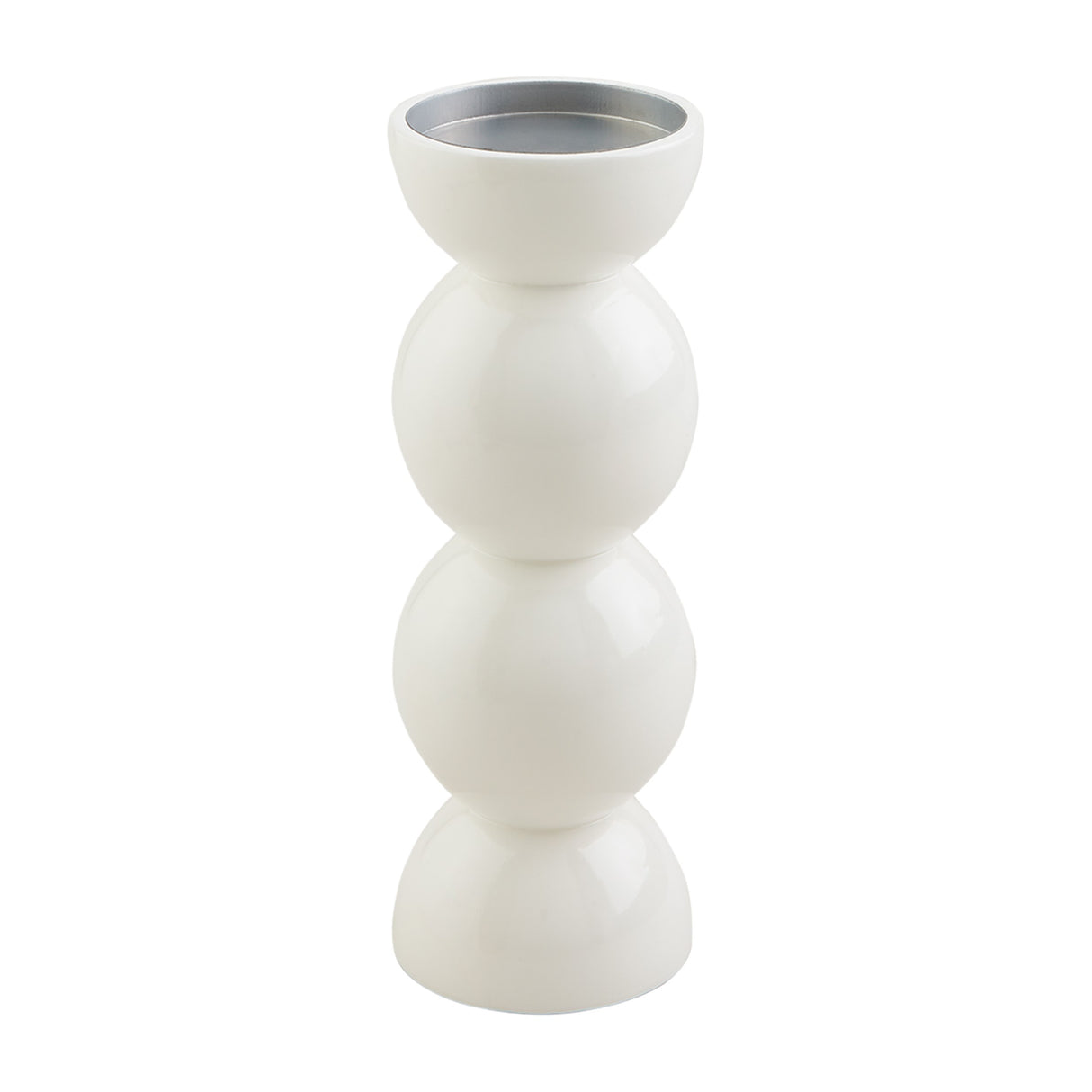 Small White Lacquer Candlestick