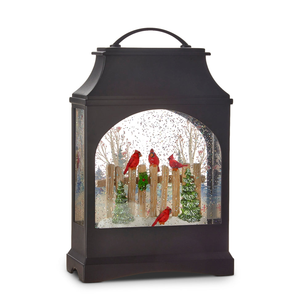 GLOBE #49 -11" Cardinal on Fence Lighted Water Lantern