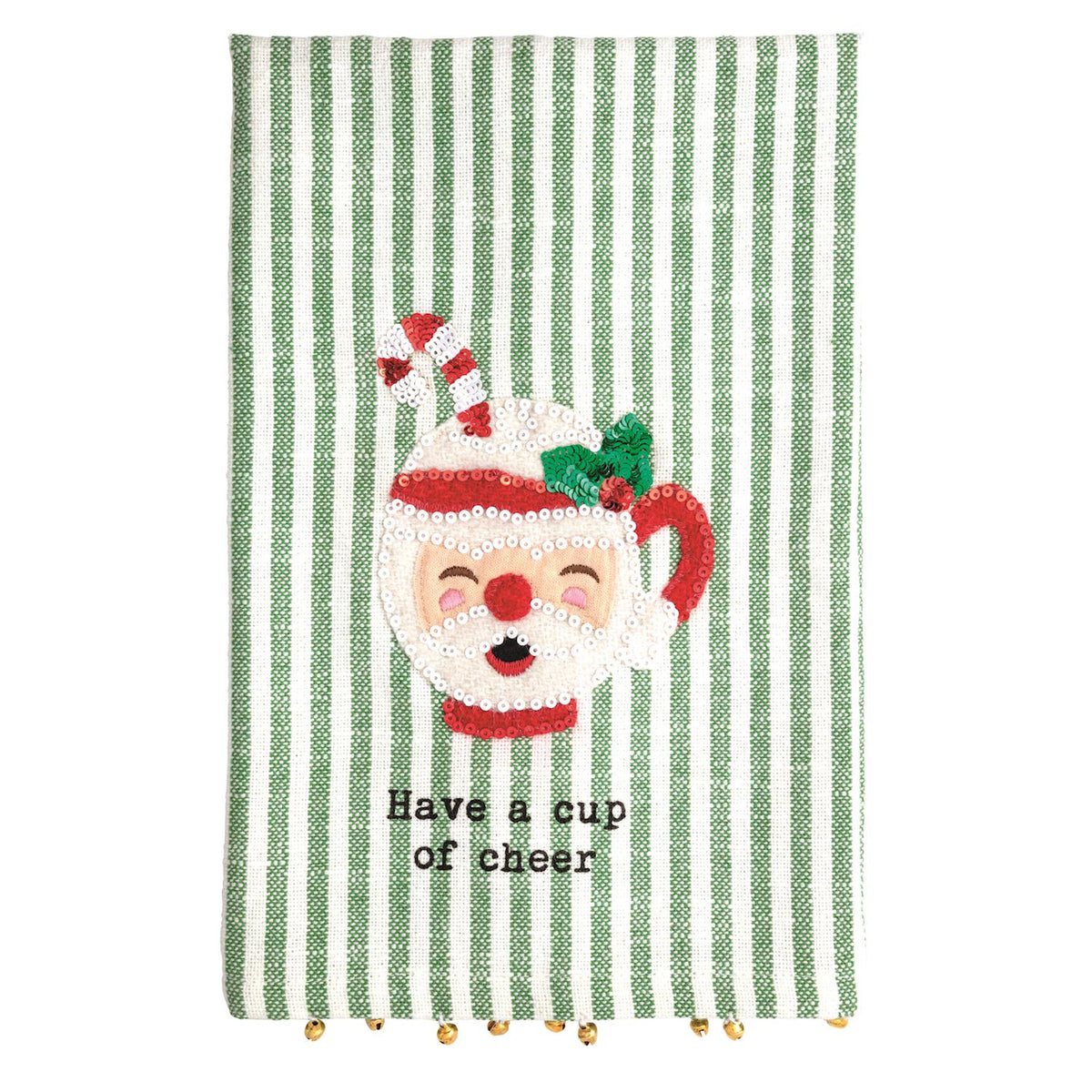 SANTA MUG FELT SEQUIN TOWEL