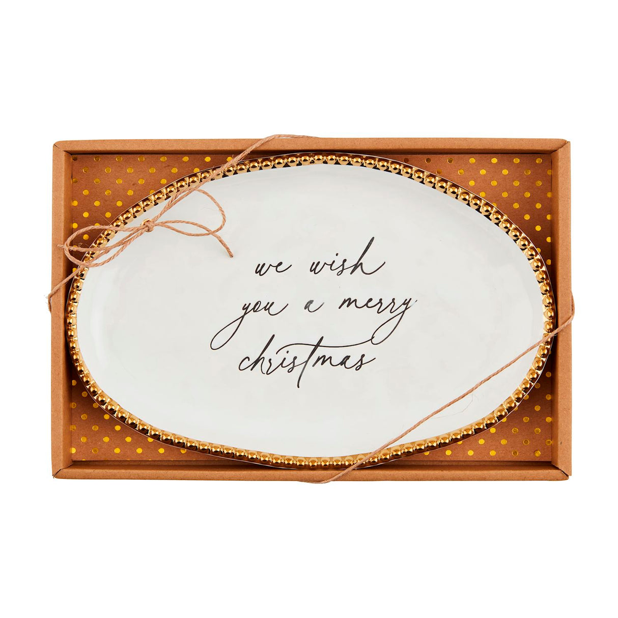 Wish You A Merry Christmas Bead Sentiment Plate