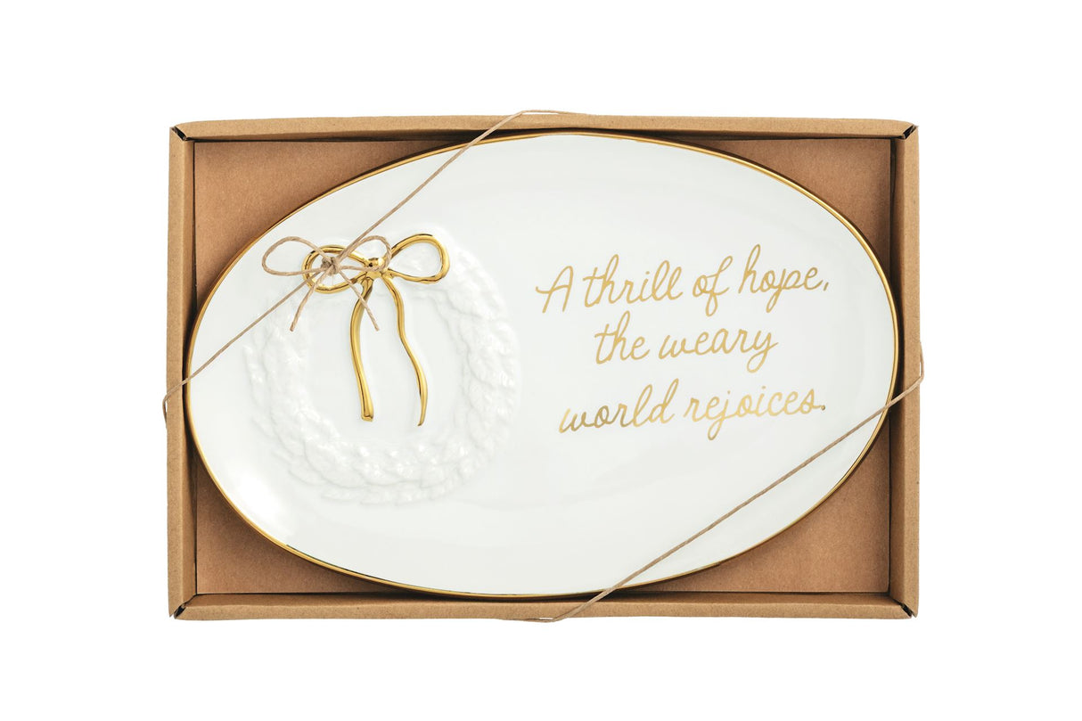 Weary World Rejoices Gold Edge Plate