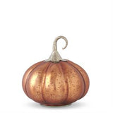 Copper Glass Pumpkins w/Brass Stem