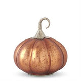 Copper Glass Pumpkins w/Brass Stem