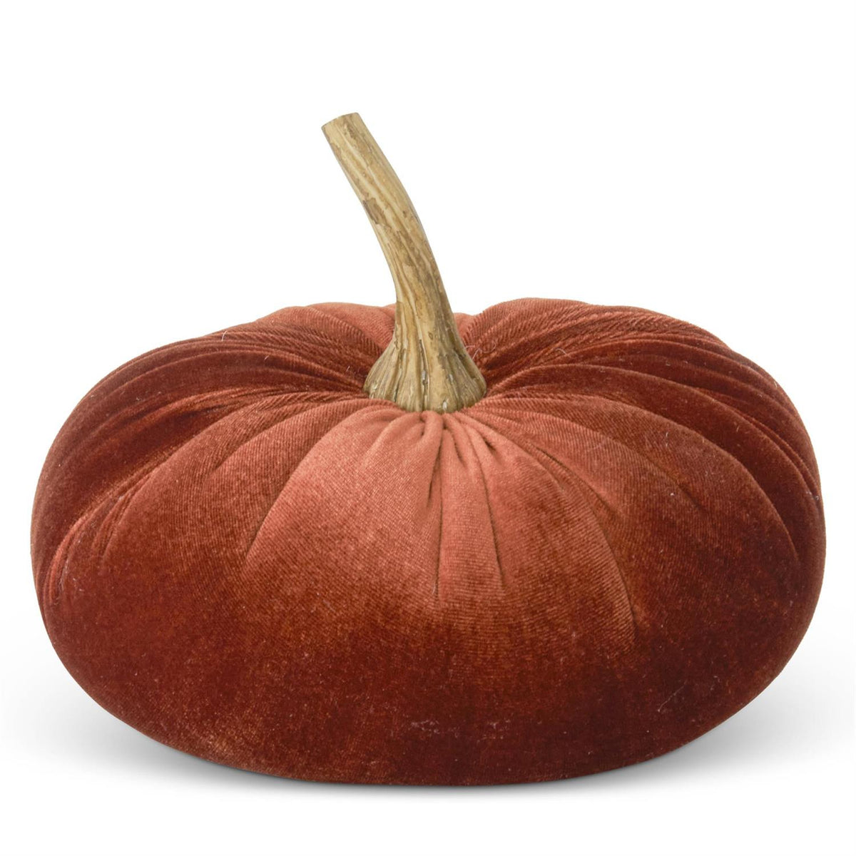 6.25 Inch Burgundy Velvet Stuffed Pumpkin