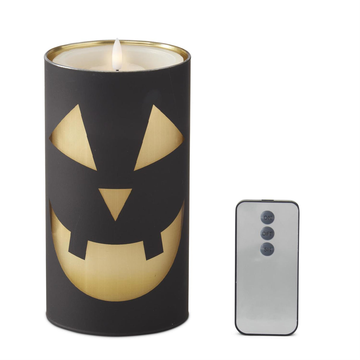 7.75 Inch Black Jack o Lantern Cylinder