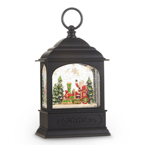 #33 - 8.5" Santa in Train Animated Musical Lighted Water Lantern *