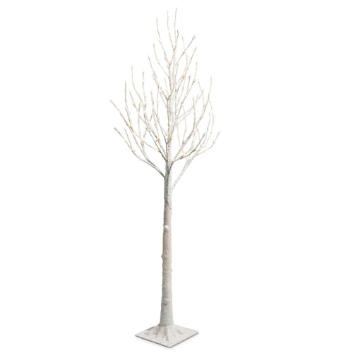 5.5' Lighted White Iced Tree