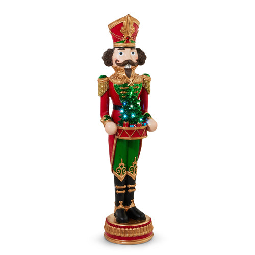 48" Lighted Traditional Nutcracker with Tree