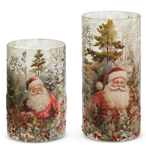 8" Forest Santa Containers