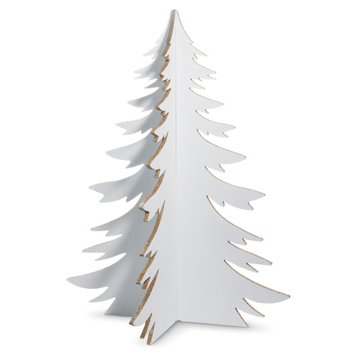 36" White with Gold Glitter 3-D Tree