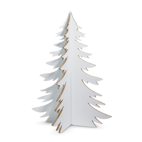 28.75" White with Gold Glitter 3-D Tree