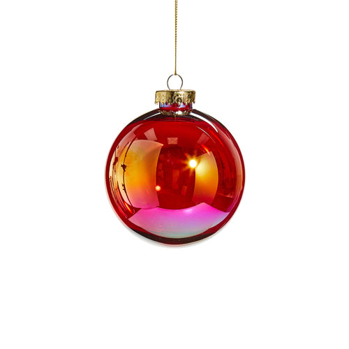 4" Red Seamless Iridescent Ball