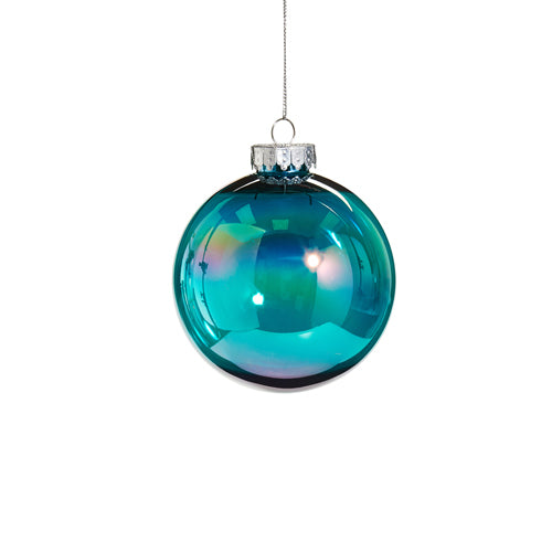 4" Teal Seamless Iridescent Ball
