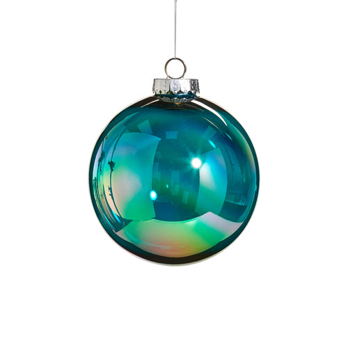 6" Teal Seamless Iridescent Ball