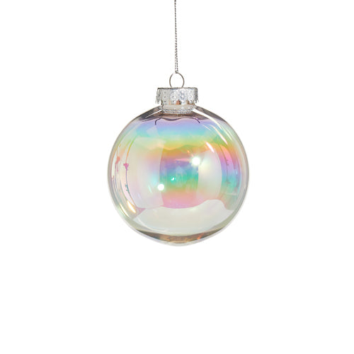 4" Clear Seamless Iridescent Ball