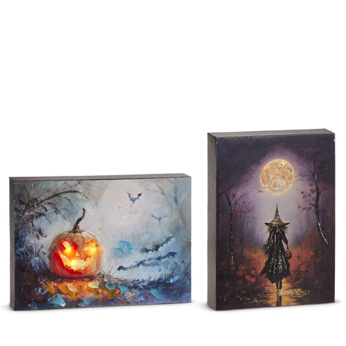 10" Lighted Spooky Nights Block