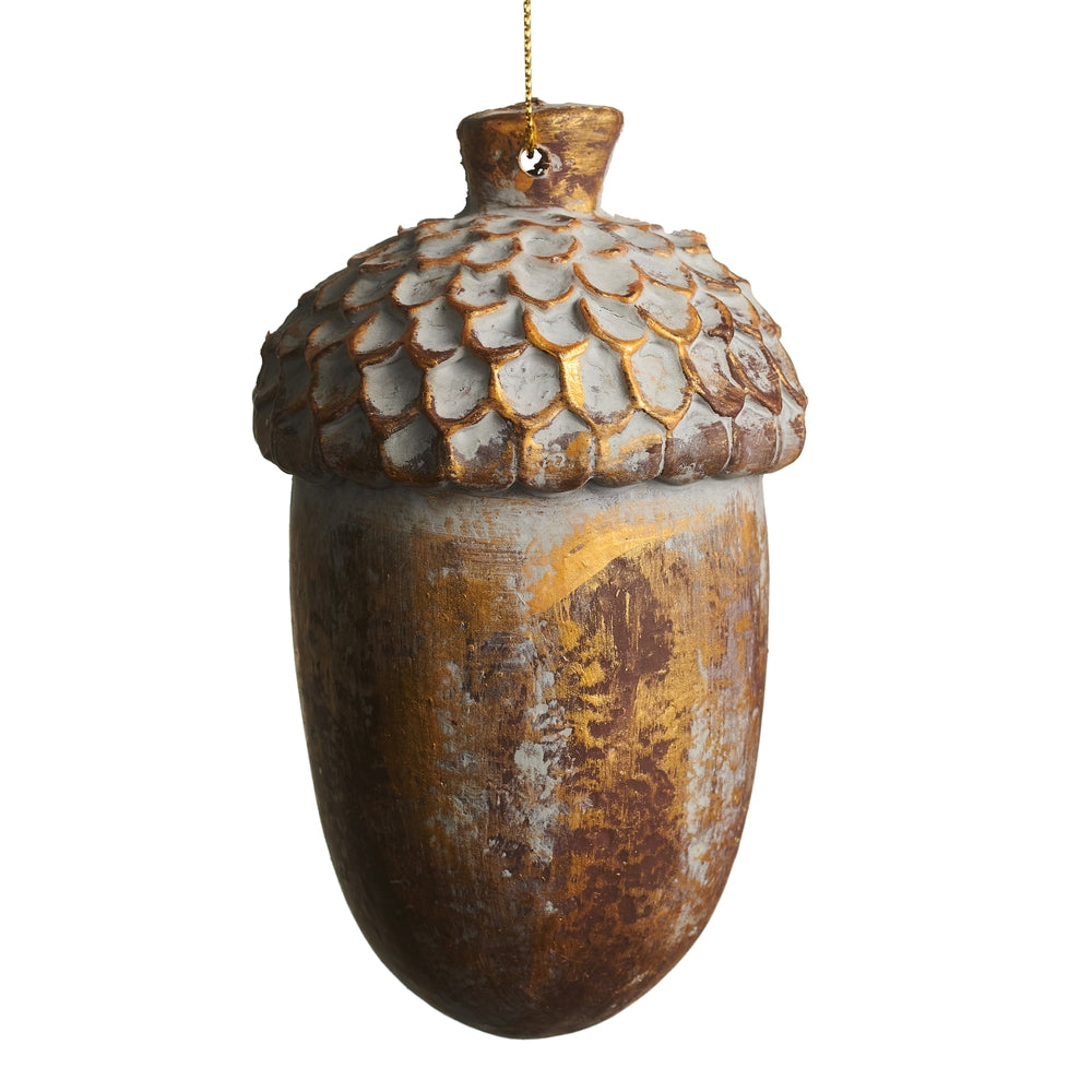 5" Antique Gold Acorn Ornament