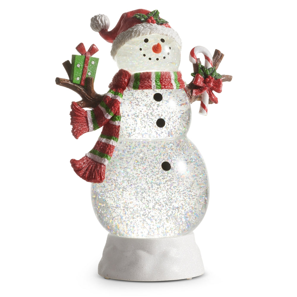 GLOBE #47 -10.75" Swirling Glitter Water Snowman