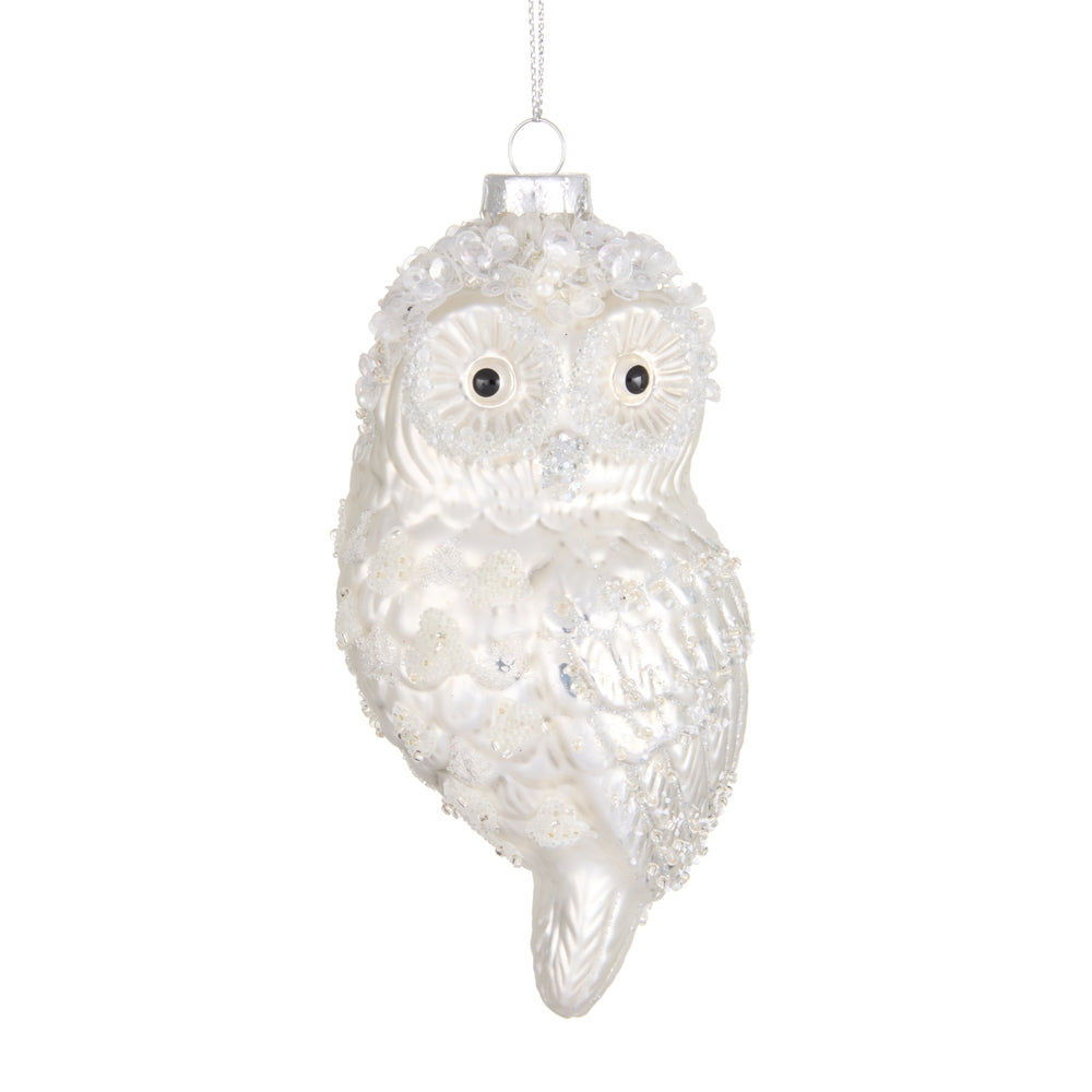 5" White Owl Ornament