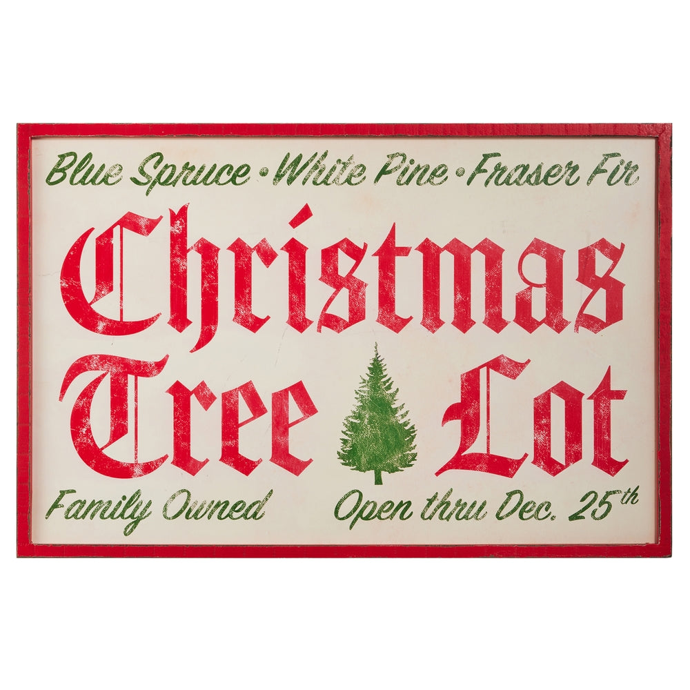 32" Christmas Tree Lot Wall Art