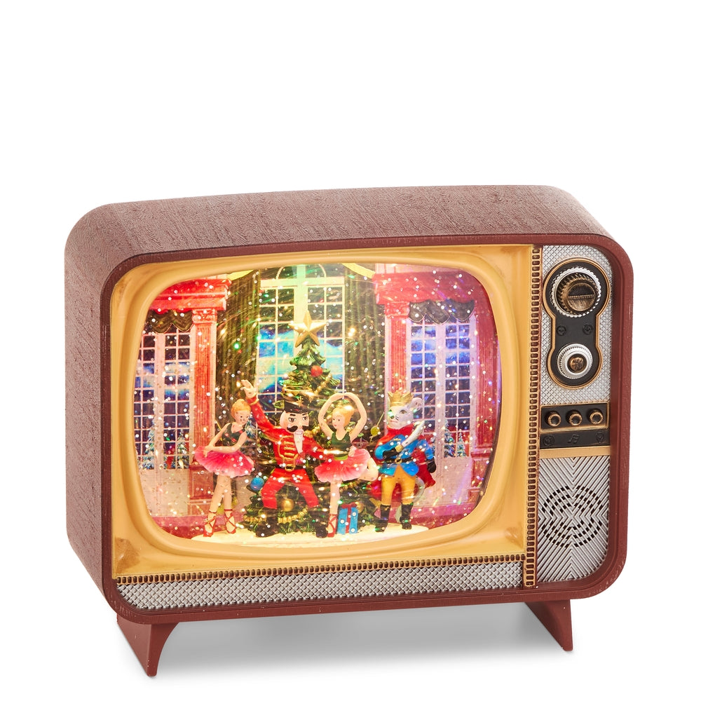 GLOBE #48 -8" Musical Enchanted Nutcracker Lighted Water TV