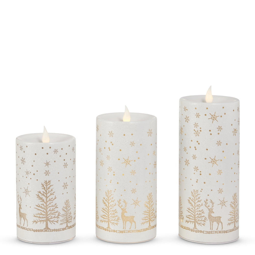 Lighted Glass Candles