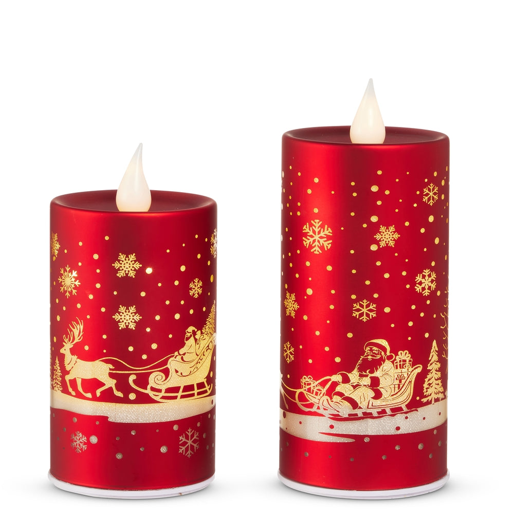 Spinning Lighted Glass Candles