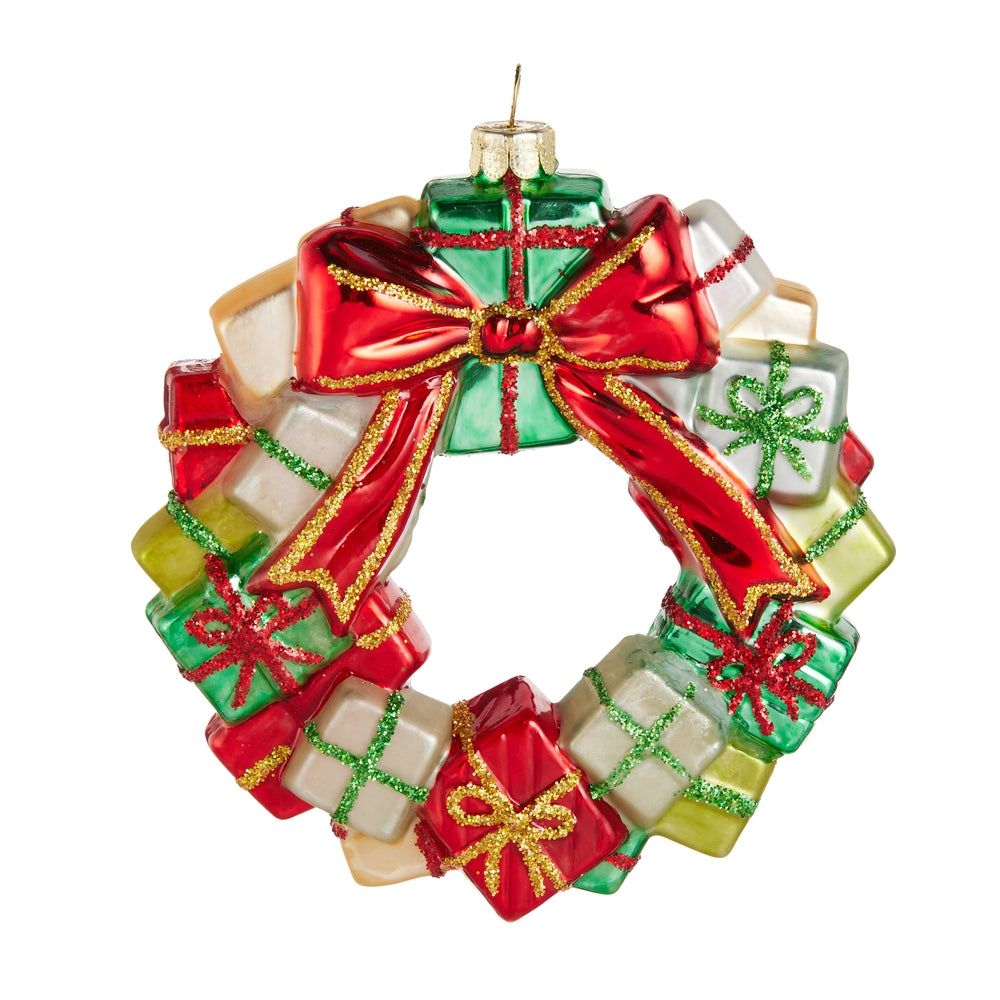 4.5" Package Wreath Ornament