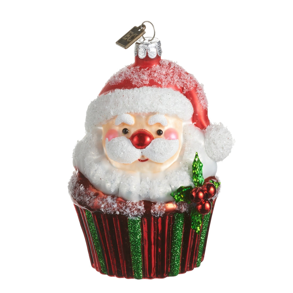 EC 4.25" Kris Kringle Cupcake Ornament