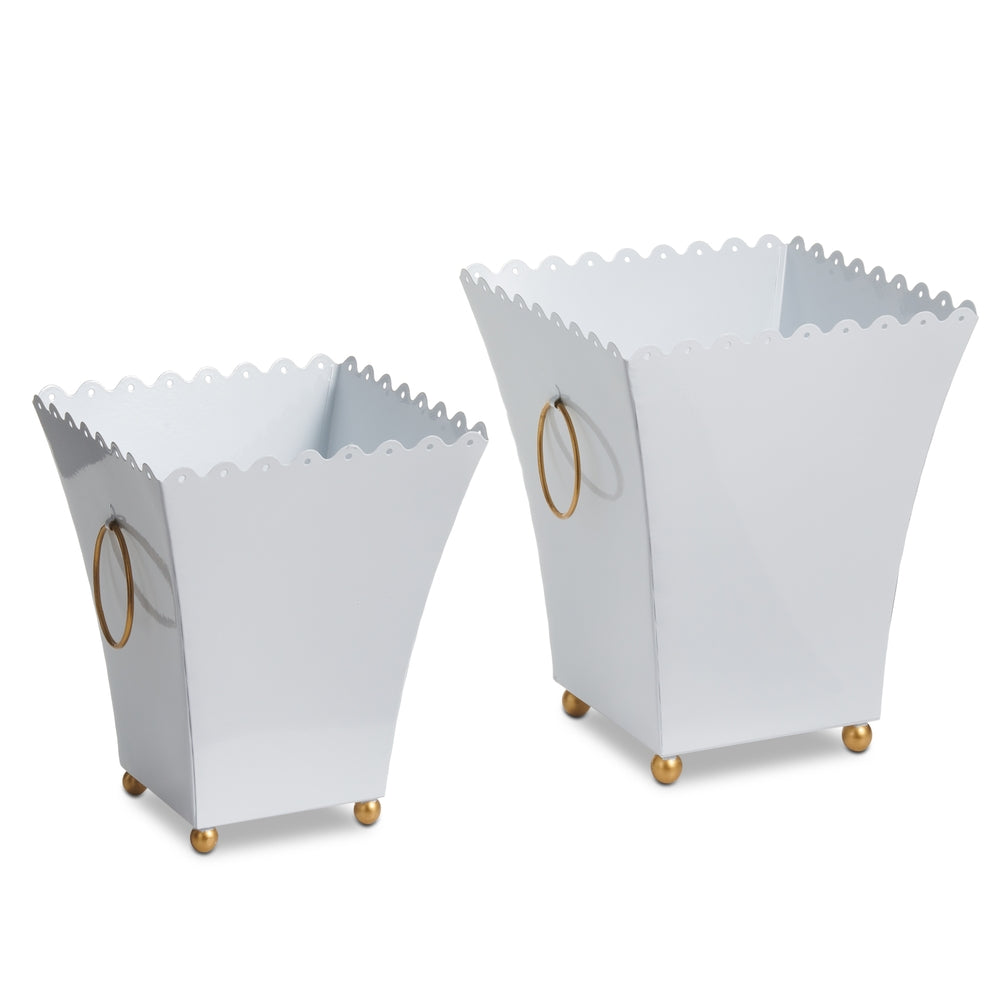 White Eyelet Trim Container