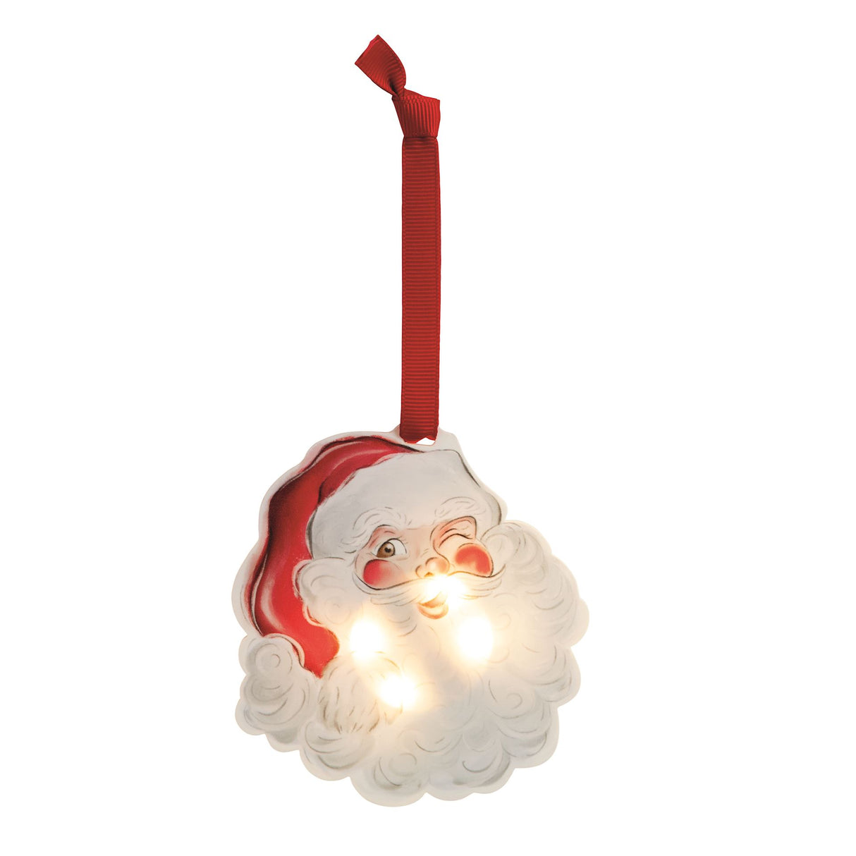 ACRYLIC LED SANTA ORNAMENT