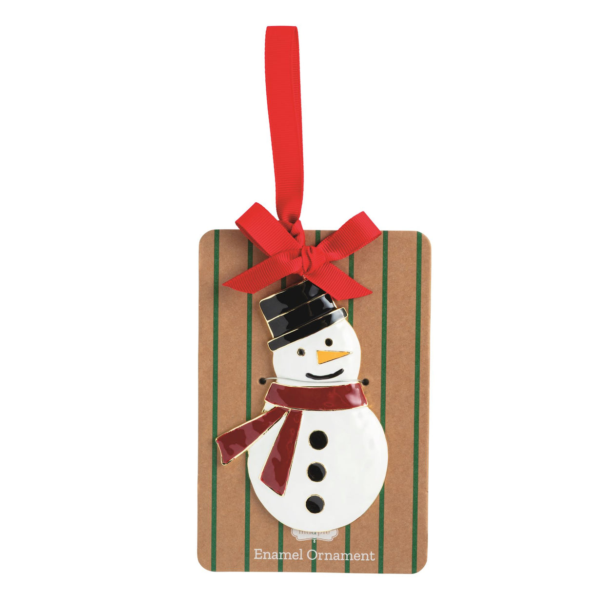 Snowman Enamel Ornament