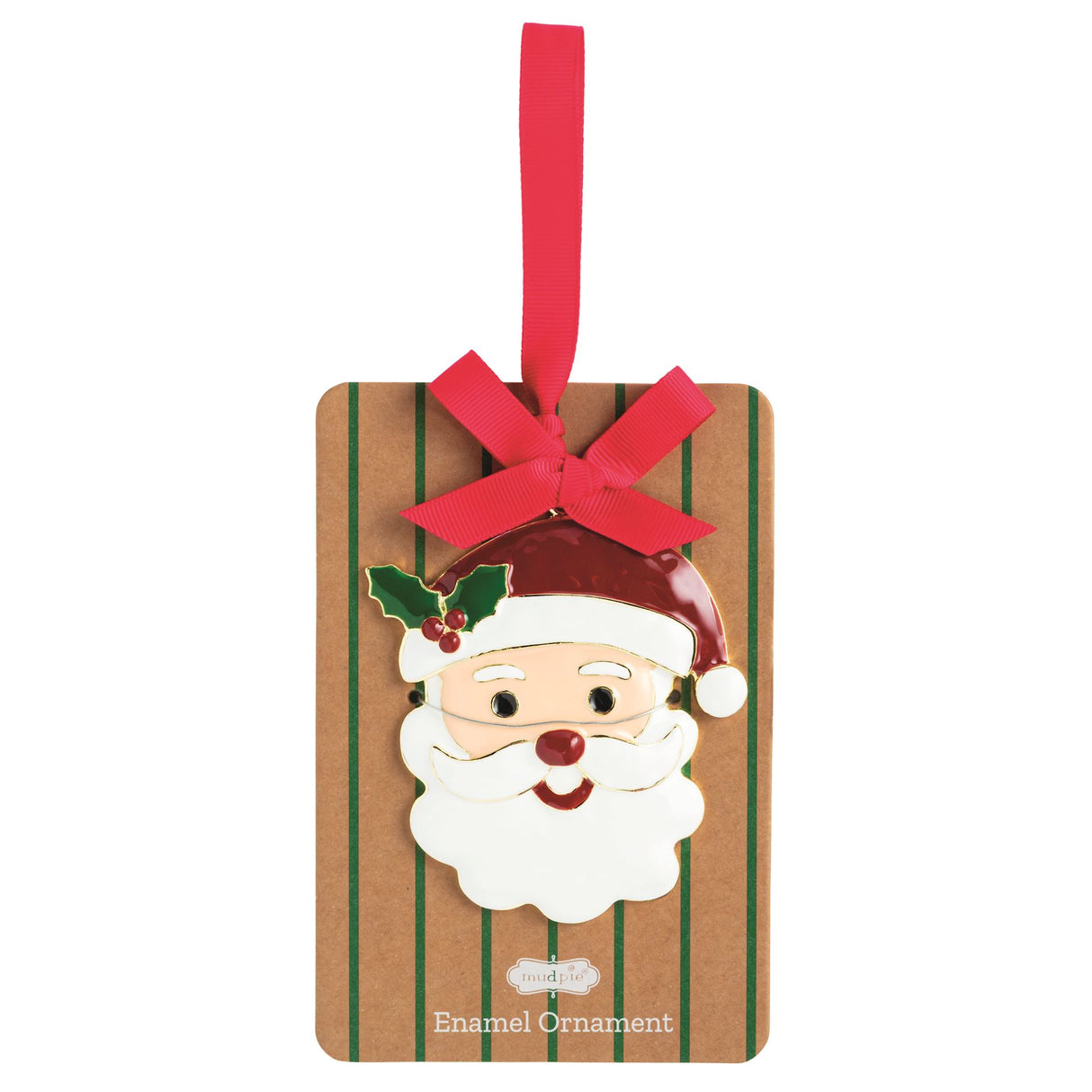 Santa Enamel Ornament