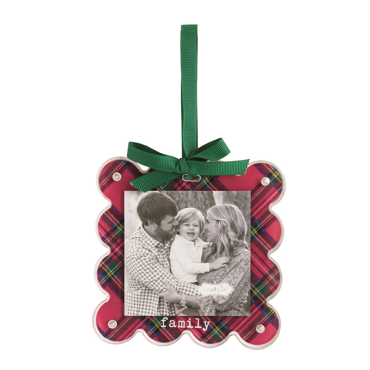 Family Tartan Photo Ornament