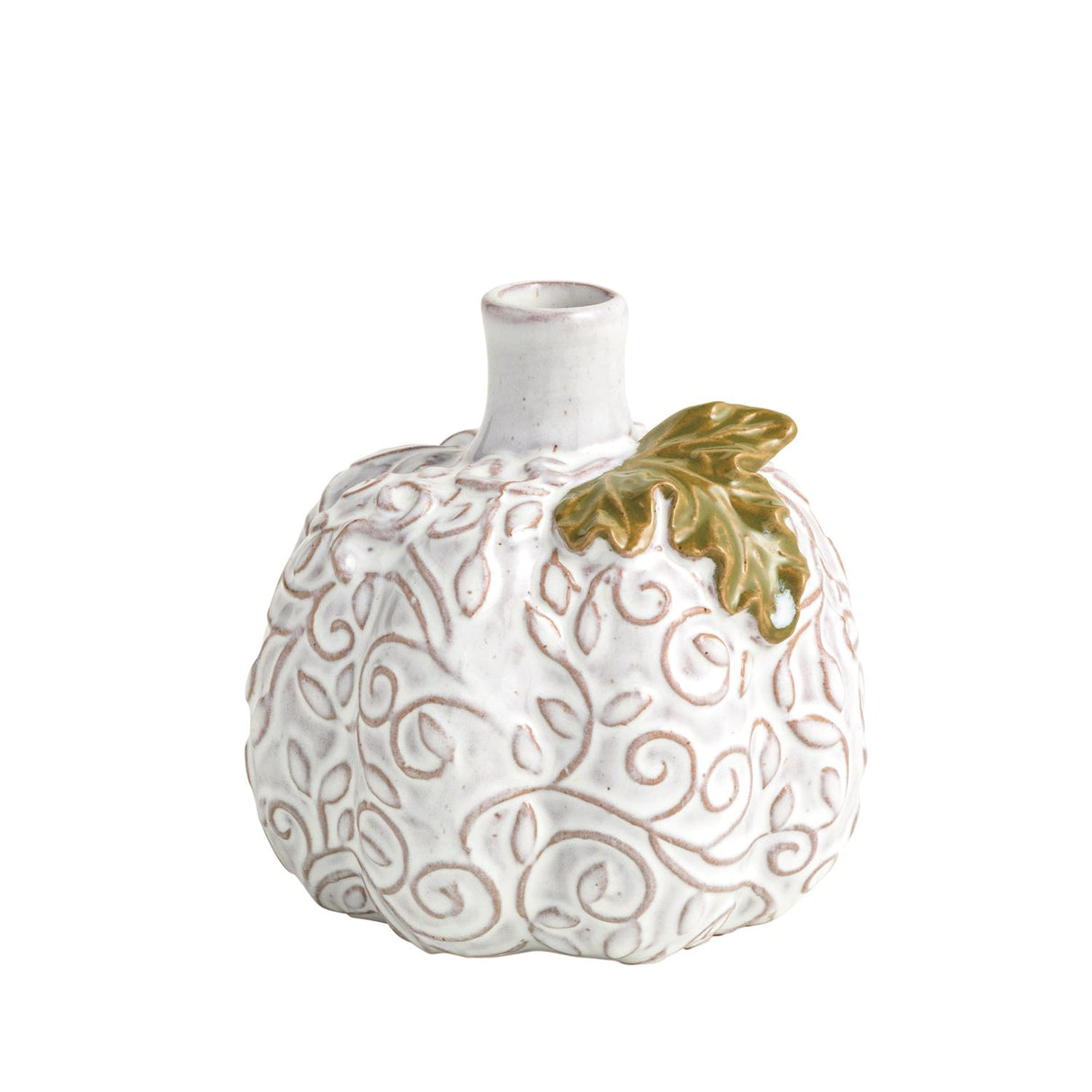 SM PRESS LACE PUMPKIN BUD VASE